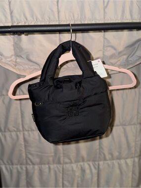Lululemon Black Puffer Small Tote Bag, Comes with Long Strap for Crossbody